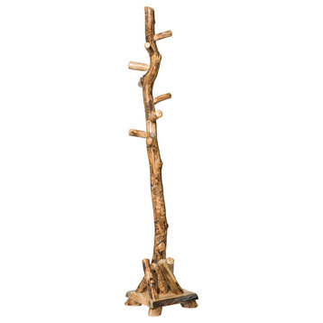 Rustic Aspen Log Hall Tree