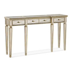 Borghese Mirrored Console/Sofa Table with Drawers - Console Tables