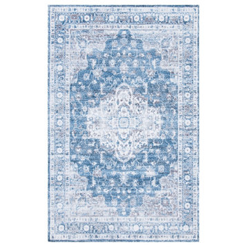 Safavieh Classic Vintage Area Rug, CLV206, Blue and Gray, 6'x9'