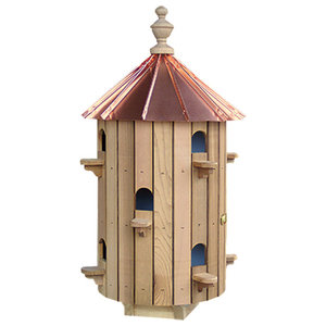 BIRD VILLA BIRDHOUSE AZEK PVC WITH PATINA COPPER ROOF TOP QUALITY HAND-CRAFTED 