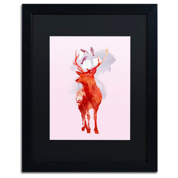 Robert Farkas 'Useless Deer' Art, Black Frame, Black Mat, 20x16