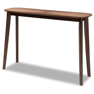 Baxton Studio Wendy Mid-Century Modern Walnuted Wood Console Table