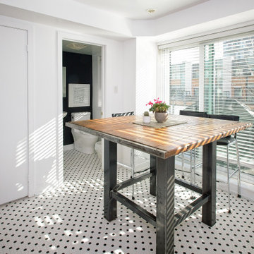 Black/White Hex Tile Kitchen and Bathrooms