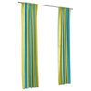 Lime and Teal Stripe Outdoor Curtain, Single Panel