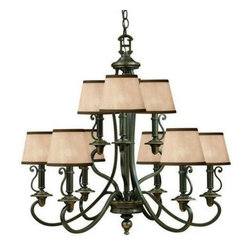 Elegant Lighting - Elegant Lighting 9205D18RC Chandeliers Rosalia, Antique Bronze - Chandeliers