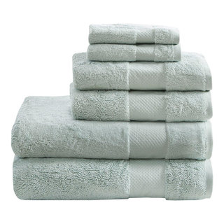 Madison Park Signature Splendor White 100% Cotton 6-Piece Towel Set