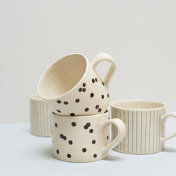 Ceramic Dot and Stripe Mugs - Products