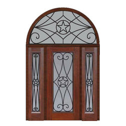 Prehung Side lights-Transom Door 80 Fiberglass Austin Texas Star - Front Doors