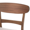 Skylar Dining Chairs, Set of 4, Light Beige/Walnut