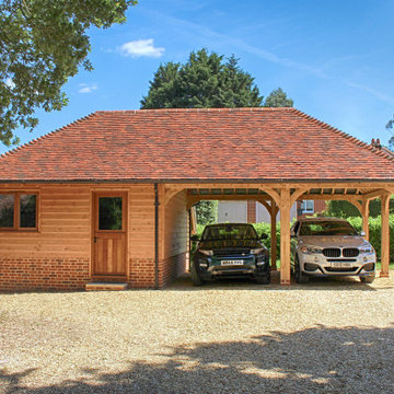 Oak Framed Car Ports and Garage Storage Room