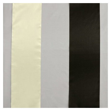 Buffed Black & White Organza Vertical Stripe Sheer Fabric Sample, 4"x4"