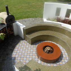 Moroccan inspired Garden with Jamie Oliver Pizza Oven area - Fire Pits