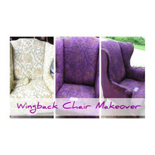 Updating two Wingback Chairs using Rit Dye