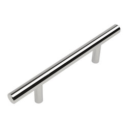 Cosmas - Cosmas 404-3.5CH Polished Chrome Slim Line Euro Style Cabinet Pull, Set of 5 - Cabinet And Drawer Handle Pulls
