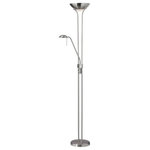 Dainolite - Dainolite 505F-SC Mother-Son - Three Light Floor Lamp - Room: Living/Family Room/Office/DenMother-Son Three Light Floor Lamp Satin Chrome *UL Approved: YES *Energy Star Qualified: n/a  *ADA Certified: n/a  *Number of Lights: Lamp: 1-*Wattage:40w E26 Base bulb(s) *Bulb Included:No *Bulb Type:E26 Base *Finish Type:Satin Chrome