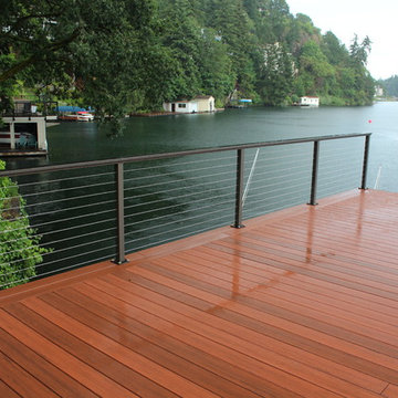 Aluminum Cable Railing_Bronze Anodized_36" Deck Mount