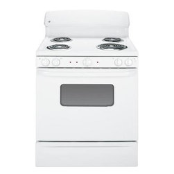 GE - GE Range. 5.0 cu. ft. Electric Range with Self-Cleaning Oven in White JBP15DMWW - Gas Ranges And Electric Ranges