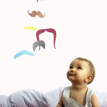 Mr. Moustache Baby Mobile
