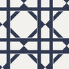 Geometric Peel and Stick Peel and Stick Vinyl Wallpaper , Dark Navy, 24"w X 60"h