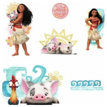 Disney Moana and Friends Peel and Stick Wall Decals, 6-Piece