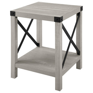 Details about   Rustic Farmhouse 18" Metal X Side Table 