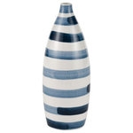 Elk Home - Elk Home S0017-8112 Indaal, 12" Small Vase - Add a relaxed Mediterranean vibe to a living roomIndaal 12 Inch Small White/Painted Blue *UL Approved: YES Energy Star Qualified: n/a ADA Certified: n/a  *Number of Lights:   *Bulb Included:No *Bulb Type:No *Finish Type:White/Painted Blue