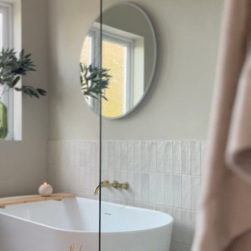 A Warm & Contemporary Bathroom Renovation