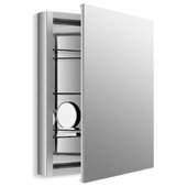 Ketcham Cabinets Builders Grade Series Surface Mounted Standard Medicine Cabinet Stainless Steel Framed 16x22