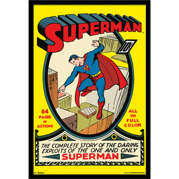 24x36 Superman #1 Cover Poster, Black Framed Version