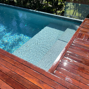 Roseville Plungie pool, decking and landscaping