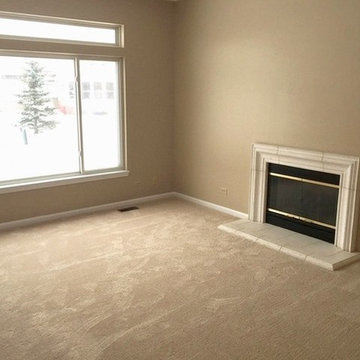 Built In Bookshelves and Fireplace