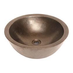 Belle Foret Model BFC14 ORB Double Walled Round Vessel Lavatory Copper Sink - Bathroom Sinks