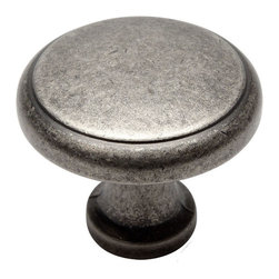 Cosmas - Cosmas 9985WN Weathered Nickel Round Cabinet Knob, 1-1/8" Diameter, Set of 25 - Cabinet And Drawer Knobs