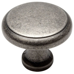 25 Pack Cosmas 4623FB Flat Black Cabinet Hardware Round Knob 1-1//8 Diameter