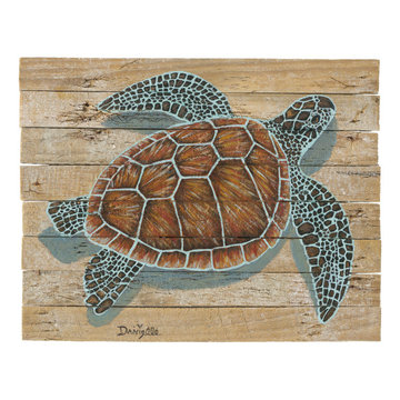 Hand Painted Lobster Trap Wood