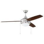 Craftmade Lighting - Craftmade Lighting PHA52BNK3 Phaze - 52" 3 Blade Ceiling Fan with Light Kit - Modern and minimalist, the Phaze 52" features a slPhaze 52" 3 Blade Ce Brushed Polished Nic *UL Approved: YES Energy Star Qualified: n/a ADA Certified: n/a  *Number of Lights: Lamp: 2-*Wattage:9w A19 Medium Base LED bulb(s) *Bulb Included:Yes *Bulb Type:A19 Medium Base LED *Finish Type:Brushed Polished Nickel