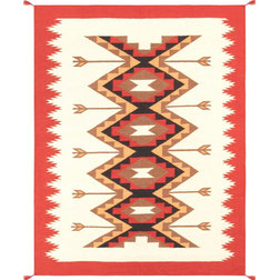 Rustic Area Rugs Pasargad Handwoven Wool Rug, 5'x7'
