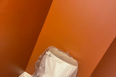 Small bathroom and room paint job