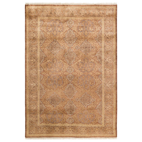 Mogul, One-of-a-Kind Hand-Knotted Area Rug  - Yellow, 4' 3" x 6' 1"