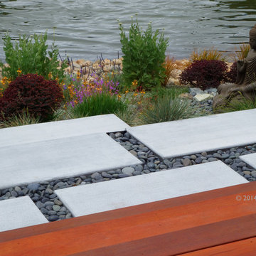 Modern Water-Side Landscape Remodel - Northern California