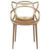 Modern Classics Brand Name Dining Chair, Gold