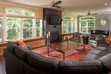 Family room - contemporary family room idea in Baltimore