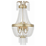 Livex Lighting - Livex Lighting 51874-28 Valentina - Three Light Wall Sconce - Valentina Three Ligh Hand Applied Winter  *UL Approved: YES Energy Star Qualified: n/a ADA Certified: n/a  *Number of Lights: Lamp: 3-*Wattage:60w Candelabra Base bulb(s) *Bulb Included:No *Bulb Type:Candelabra Base *Finish Type:Hand Applied Winter Gold
