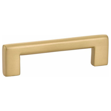 Emtek 86163 Trail 4 Inch Center to Center Handle Cabinet Pull - Satin Brass