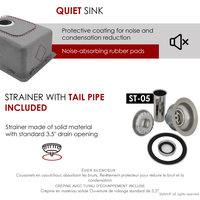 STYLISH 15 inch Single Bowl Undermount and Drop-in Stainless Steel Kitchen Sink