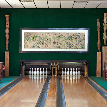 Vintage Custom Bowling Alley for Vacation Estate's Recreation Building