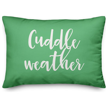 Cuddle Weather, Light Green 14x20 Lumbar Pillow
