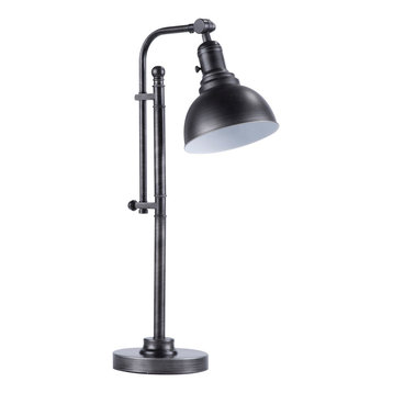 Adjustable Height Table Lamps, Rust Metal Adjustable Pharmacy Table Lamps