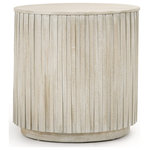 Kosas Home - Maya Round End Table By Kosas Home - This beautiful round end table is made with solid mango wood that has been hand finished to preserve the grain and other natural variations in the material. The fluted sides add texture and dimension to the piece, making it the perfect accent for any space.