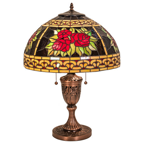 25 High Roses & Scrolls Table Lamp